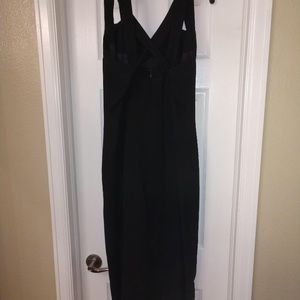 Black floor length cocktail dress